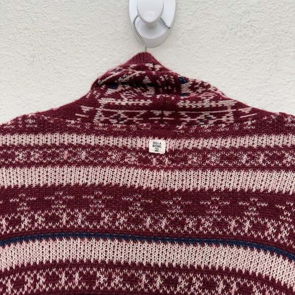 Billabong Aztec Trek Knit Open Front Cardigan Sweater JV12CAZB Womens size Large - Picture 7 of 10